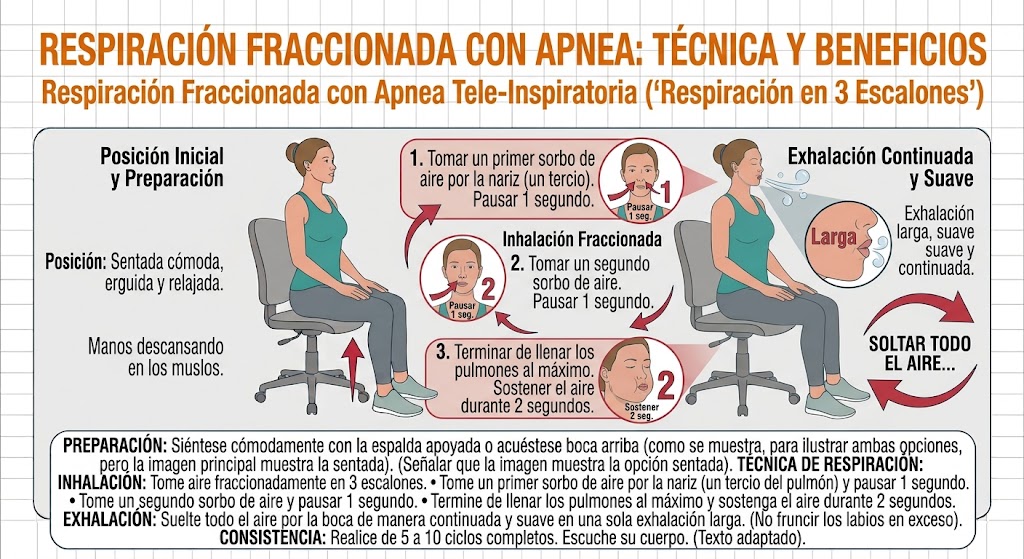 Respiración Fraccionada en Escalones